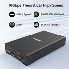 Hard Drive Enclosure For 2 5 3 5 Inch Sata Ssd Hdd  Usb 3 1 Gen2 Type-c 10gbp   