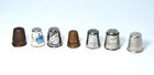 Lot Of 7 Vintage Metal Thimbles Different Sizes