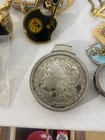 Junk Drawer Lot Jewelry Sterling  Cards  1921  2  Morgan s Dollars  Lighters Etc