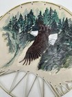 Hand Painted Rawhide Limited Edition Native American Style Eagle Wall Art