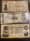 Vintage Facsimile Confederate Currency - Alabama  Florida  Louisiana  Texas   
