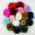 10x Pompoms Fur Balls Faux Raccoon Fur Fluffy Keychain Hats Scarf Accessory Cute