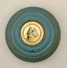 Colonial Couplevintage Metal Round Powder Puff Music Box 