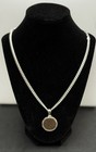 Ancient Roman Coin Silver Necklace With Christogram - Chi-rho