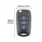 Fit For Hyundai Kia 3 Rio K2 K5 3 Button Car Key Fob Case Flip Folding Shell