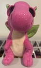 Ty Beanie Boos    darla   The 6  Pink Dragon Plush Toy With Glitter Eyes