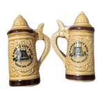 Vintage Kansas City  Zoo  Beer Stein Salt   Pepper Shakers