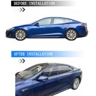 Glossy Black Chrome Delete Window Trims For Tesla Model S 2014-2020