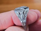 Vintage American Airlines Aa Eagle  Sterling Silver Ring Size 9 5  -rare-