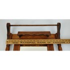 Antique Eastlake Solid Oak Wood Shaving Mirror Wall Shelf Towel Bar 17x15 Ornate