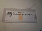 Sling s     rare Unc 1800 s The National New Haven Bank Connecticut Blank Check