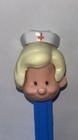 Vtg Pez-blonde Nurse-no Feet-dispenser-austria 3 4 Patent-regular Blue Stem-rare