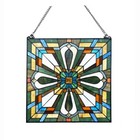 Stained Glass Tiffany Style Hanging Window Panel Suncatcher Mission Design