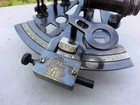 Collectible Nautical Brass Working German Marine Sextant W  Wooden Box