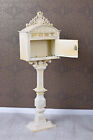 Cast Iron Mailbox Antique Post Box 116cm Shabby Chic White