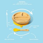 Avanchy Baby Bamboo Suction Plate spoon Yellow