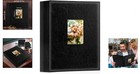 Black 4x6 Horizontal Picture Album With 400 Slots - Elegant Leather Design