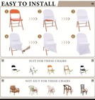 10 White Folding Stretch Spandex Chair Covers Event Party Reception Decorations