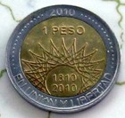 Coin Argentina 1peso 2010 Au 208