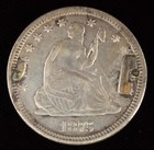 1875 Seated Liberty Quarter Love Token    sl       ls   