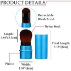 3pcs Travel Retractable Blush Kabuki Foundation Cosmetics Powder Makeup Brushes