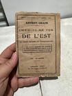1918 Train Schedule Rr Railroad French Chemins De Fer De L est Livret Chaix Map