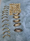 Unlacquered Brass Cabinet Hardware Set - 55 Pieces  Warm Patina  williamsburg 