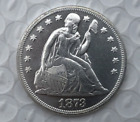 1873 Cc Seated Liberty Silver 1 Dollar High Grade A    