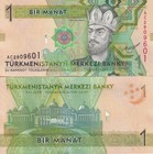 Turkmenistan 1 Manat 2012 P 29 Unc Lot 10 Pcs