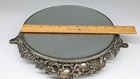 Ornate Antique Silver Plate Mirrored Plateau 