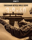 Pinty 3-9x40 Rifle Scope Crosshair Reticle Tactical Scope Multicoated Blue Lens