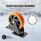 Caster Wheels Swivel Plate Casters 4 Pack 5  Heavy Duty With Locking Brake