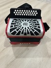 Hohner Compadre Gcf Button Accordion Red 31 Keys With Case   Harness Strap