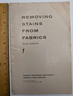 Vtg 1959 Removing Stains From Fabrics Pacific Telephone Employees Booklet Guide