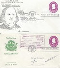 First Day Covers 1958 4 Cent Ben Franklin Stamped Envelope U s  Scott U536 Lot 4
