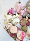 Vintage Lot Ladies Sachets  Puffs  Bottles  Etc 