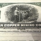 Seneca Copper Mining Co Stock Certificate Keweenaw Michigan Company 