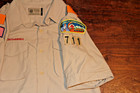Boy Scouts Of America Bsa Men s Shirt Tan Small Vented Poly Microfiber Sewn Patc