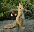 Resin Squirrel Statue Fairy Garden Sculpture Miniature Figurine Home Decor Gifts