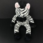 Animal Alley Zebra Plush 12  Stuffed Animal Sits Pink Ears Floppy Toys R Us