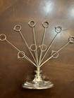 Vtg  Photo Tree Wire Silver Metal 10 Note Card Display Picture Holder 10 1 2  H