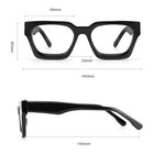 Thick Acetate Square Eyeglass Frames Retro Women Men Glasses Full Rim Spectacles