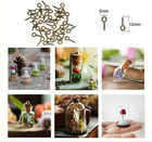 Small Screw Eyes Pin Hook Eyelets Screw Threaded Key Chain Hooks 12 X 5mm Mini S