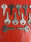 Vintage Flat Steel Key Lot Of  14  Old Lock Keys-flat Antique 1950   s 60   s