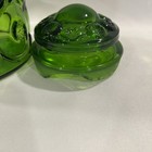 L e  Smith Vintage Green Moon And Stars Glass Canister Jar Large 11 5 