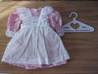 Pleasant Company American Girl Samantha White Lacy Pinafore   Red Striped Dress