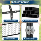 Large Metal Chicken Coop Walk-in Hen House W cover Poultry Cage Chicken Run Yard