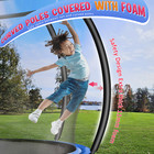 12ft 990lbs Trampoline With Basketball Hoop For Kids Pumpkin Outdoor Trampoline