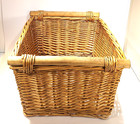 Vintage Wicker Basket Gathering Or Storage Basket Large 20  X 13  X 10 