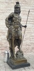 Odysseus Greek Warrior Roman Soldier Signed Bronze Art Sculpture Statue Marble